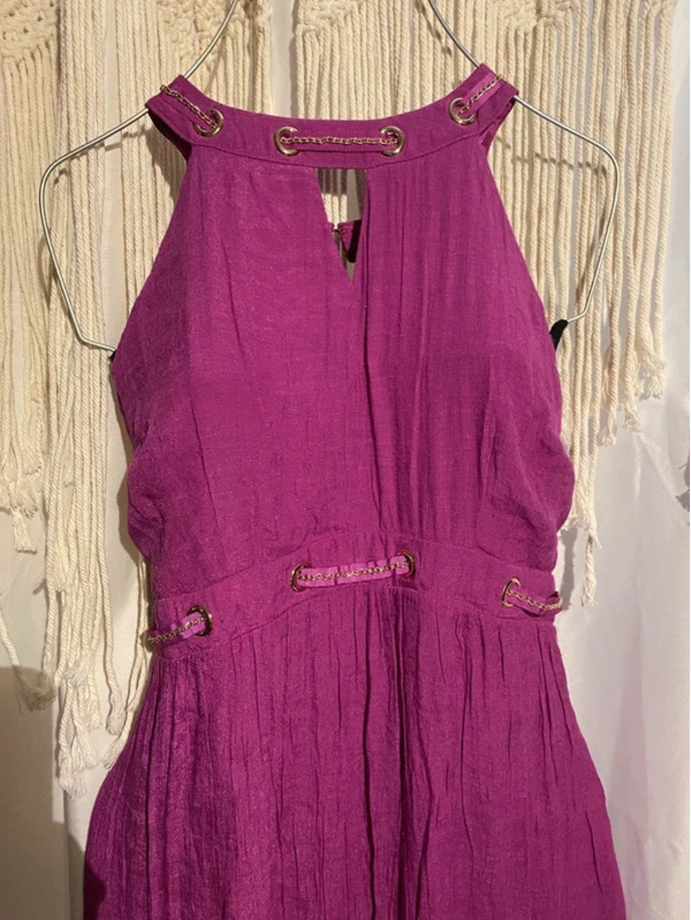 Pink and gold long dress
